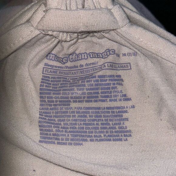 More Than Magic Girl's Purple/White Racerback Tank Top size 7/8 - Picture 3 of 3